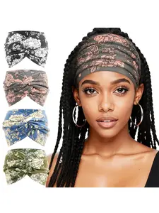 Bohemian Print Knotted Headband Set, Multiple Colors & Styles, Workout Headband, Ideal for Sports Running Yoga, Fashion Accessory for All Seasons, Headbands Women