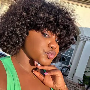 Bobo wig curl Introducing the Bobo Wig Curly Glueless, a wig that is perfect for those who want to add volume and texture to their hair. This wig is designed to provide a natural-looking appearance that is sure to turn heads. The curly style of the wig i