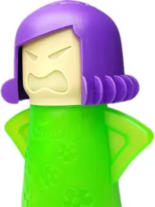 Angry Mama Microwave Oven Steam Cleaner for Kitchen Utensils, Add Vinegar and Water (Green)