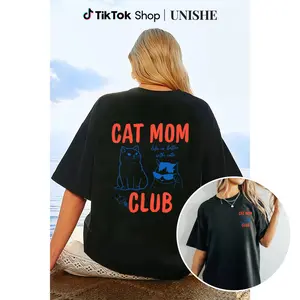 Cat Mom Club T-Shirt – Cute and Funny Double Sided Design
