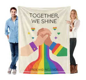 LGBTQ+ Pride Rainbow Throw Blanket | Minimalist Aesthetic Room Decor | Cozy Lightweight Blanket for Pride Month Themed