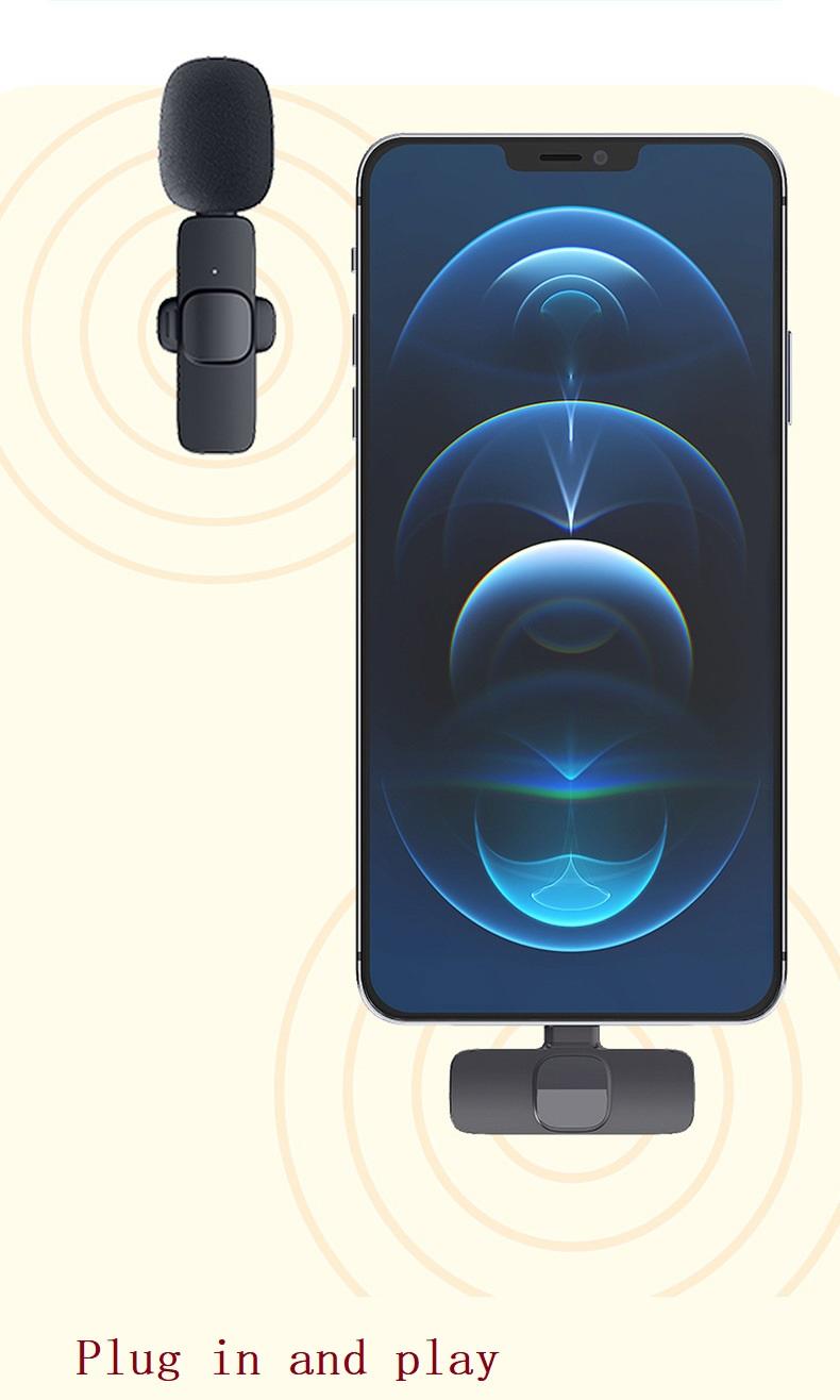 NEW 2.4G Wireless Lavalier Microphone Windproof Audio Video Recording Mic for IPhone/Android Live Broadcast Interview Vlog Mic NEW 2.4G Wireless Lavalier Microphone Windproof Audio Video Recording Mic for IPhone/Android Live Broadcast Interview Vlog Mic