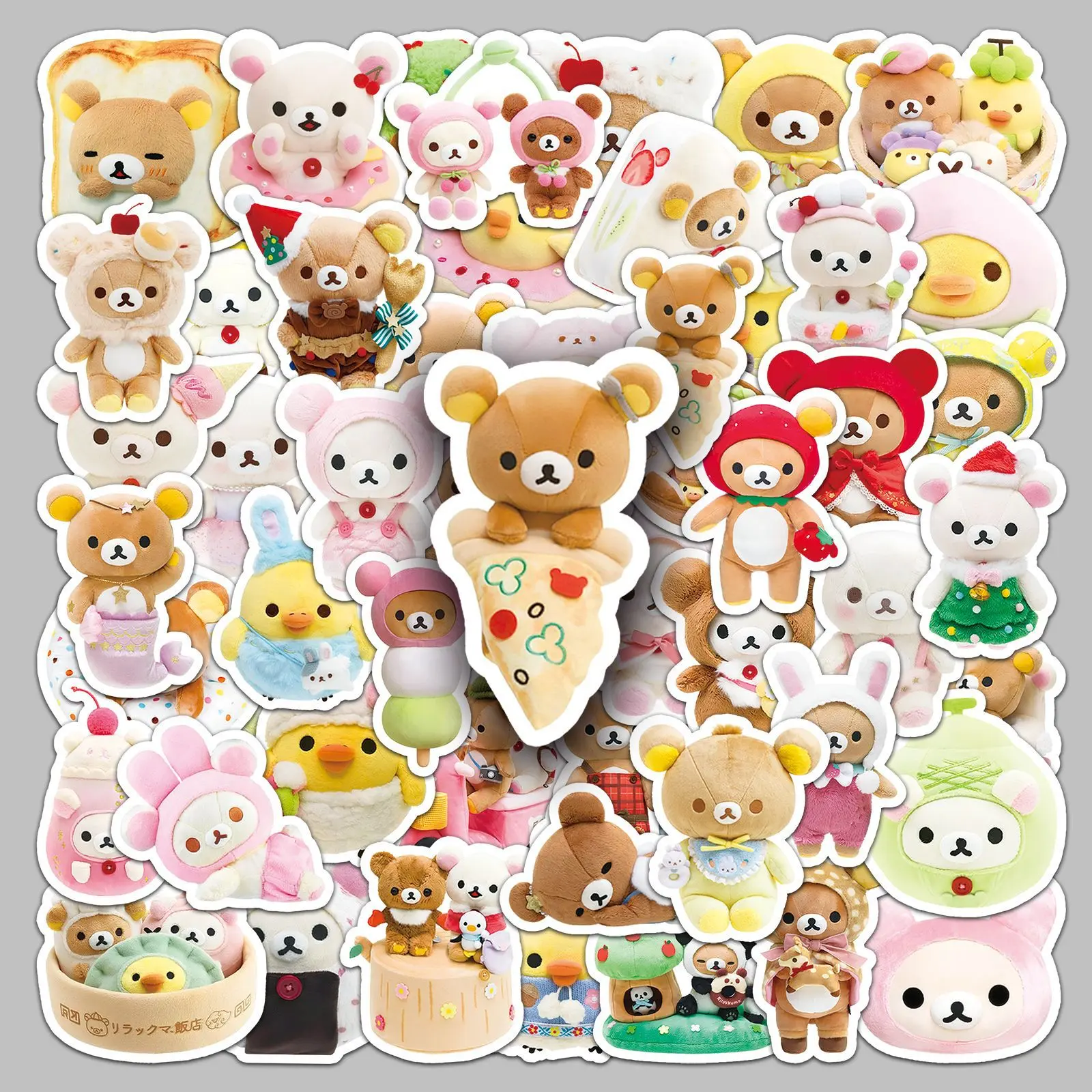 54PCS Cute and Bear Series Stickers, Sticker Decals, Car Decorative Sticker, Car Vehicle Decoration, Automotive Decoration, Suitable for Scrapbooks, Diaries, Laptops, Water Bottles, Cars, As Gifts with Positive Information