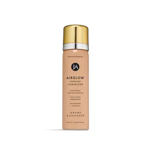 Jerome Alexander AirGlow Hydrating Illuminator – 3‑in‑1 Tinted Primer, Highlighter & Bronzer, Sheer Buildable Glow, Skincare‑Infused