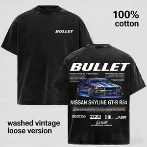 The Legendary R34 Godzilla Tee Vintage Washed JDM Culture | Premium Heavy Cotton