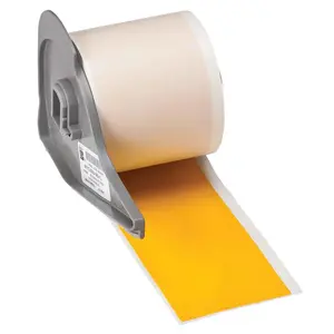Brady 262-M7C-2000-595-YL 2 in. x 50 ft. All Weather Permanent Adhesive Vinyl Label Tape, Yellow