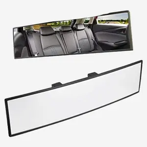 Universal Panoramic Convex Clip-On Rear View Mirror 11.8" Wide Angle Interior Mirror for Cars SUVs & Trucks Easy Install No Warranty