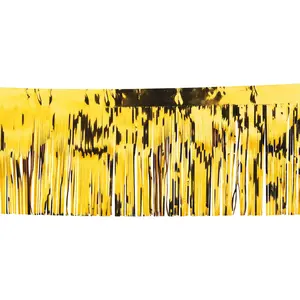 10 ft. x 15" Yellow Metallic Float Fringe Decoration