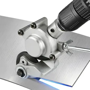Upgraded Version Electric Nibbler Drill Attachment with Adapter, Sheet Metal Cutter Shears for Cutting Iron, White Sheet, Steel, Copper, Aluminum & Tin