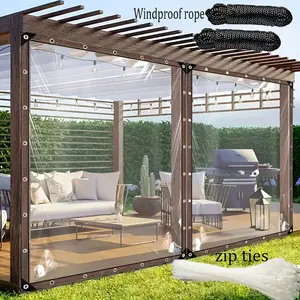 Outdoor Waterproof Tarp Heavy Duty Tarpaulin with Reinforced Grommets UV Resistant Tear Proof All Weather Protection Cover for Camping Backyard Car Boat and Patio Furniture