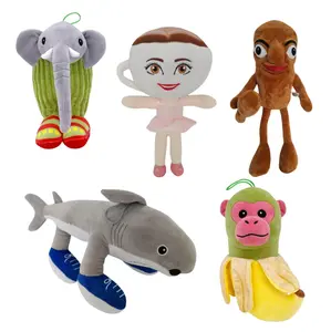 Brainrot Meme Plushies 5-Pack! Featuring Ballerina Cappuccina, Tung Tung Sahur & adorable crew. Soft, funny comfort plushies that bring cozy room vibes to beds, desks. Ideal Valentine's Day gift for besties Birthday present & Easter surprise for meme fans