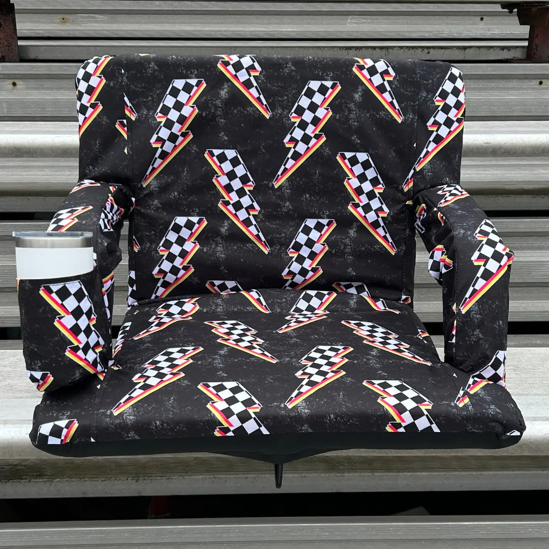 Racing Bolts 23" Stadium Seat with Armrests Racing Bolts 23" Stadium Seat with Armrests