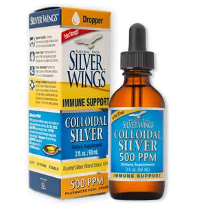 Colloidal Silver 500ppm immune support supplement 2oz Dropper
