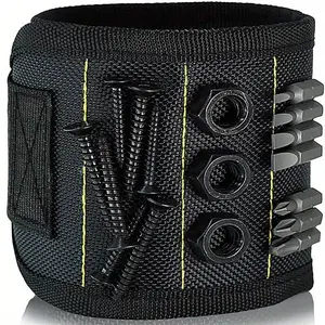 Magnetic Wrist Tool Bag, Multifunctional Tool Storage Bag, Convenient Tool Pockets, Magnetic Wristband, Tool Organizer for Screw, Nail & Drill Bit, Heavy Duty Parts, Tool Kit, Industrial