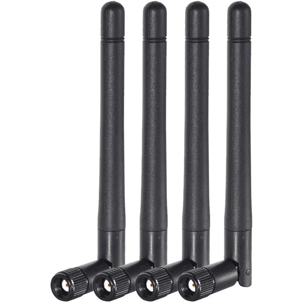 Dual Band WiFi 2.4GHz 5GHz 5.8GHz 3dBi MIMO RP-SMA Male Antenna (4-Pack) for WiFi Router  Network Card USB Adapter  IP Camera Video