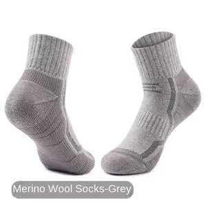 Woolen socks for men and women, suitable for outdoor hiking, mountaineering, running, sports, mid-calf socks, all-season style, perfect for football and basketball