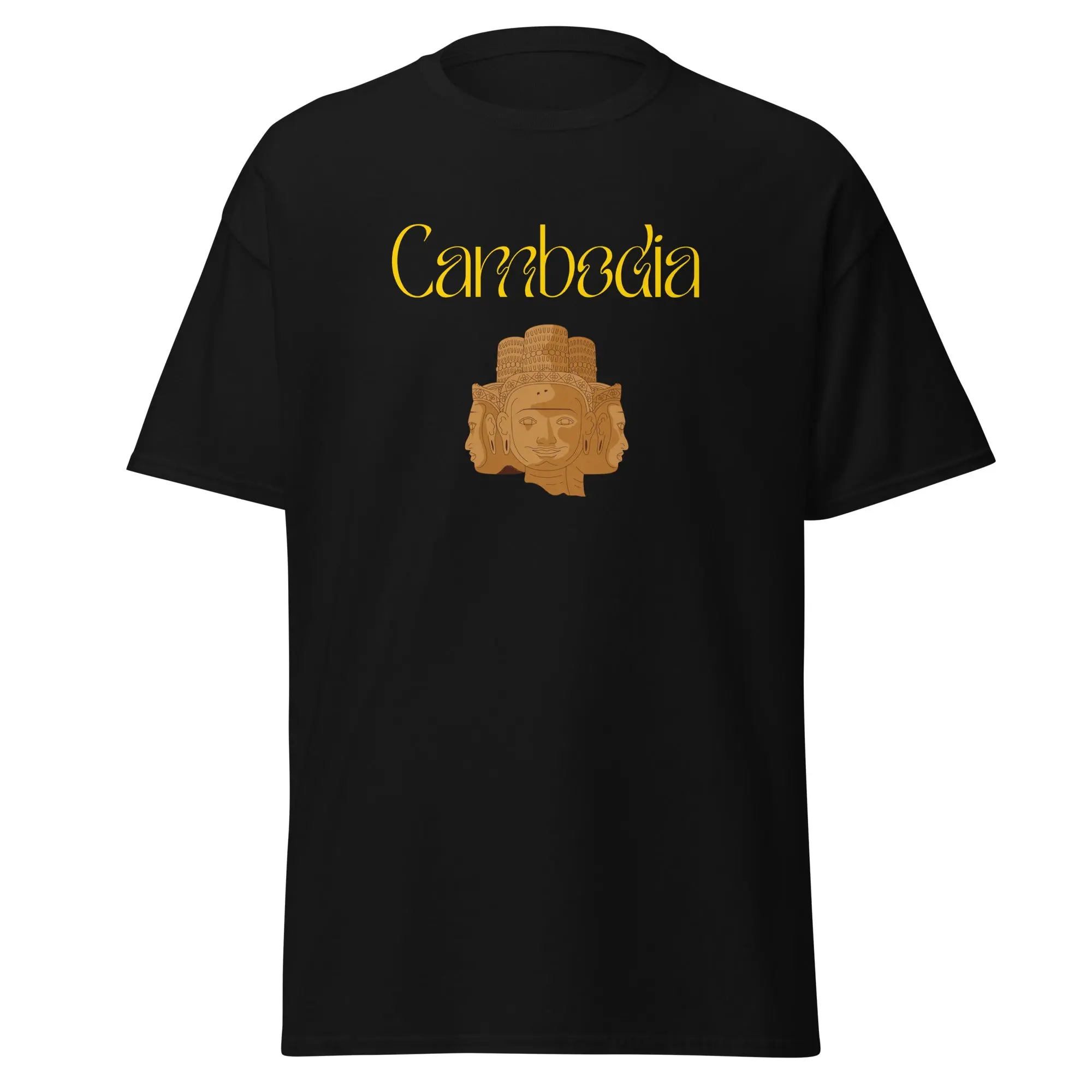 Cambodia Bayon Heritage T Shirt Four Faced Stone Heads Tee