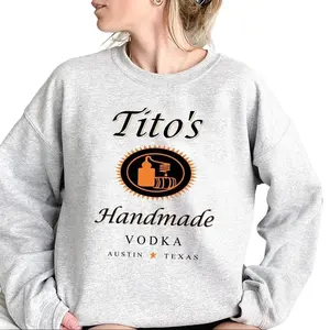 Tito Crewneck Sweatshirt, TITO'S Handmade Vodka Sweatshirt Hoodie T-shirt, Austin Texas Label Sweater, Vodka Alcohol Sweatshirt, Tito's Fan Gift