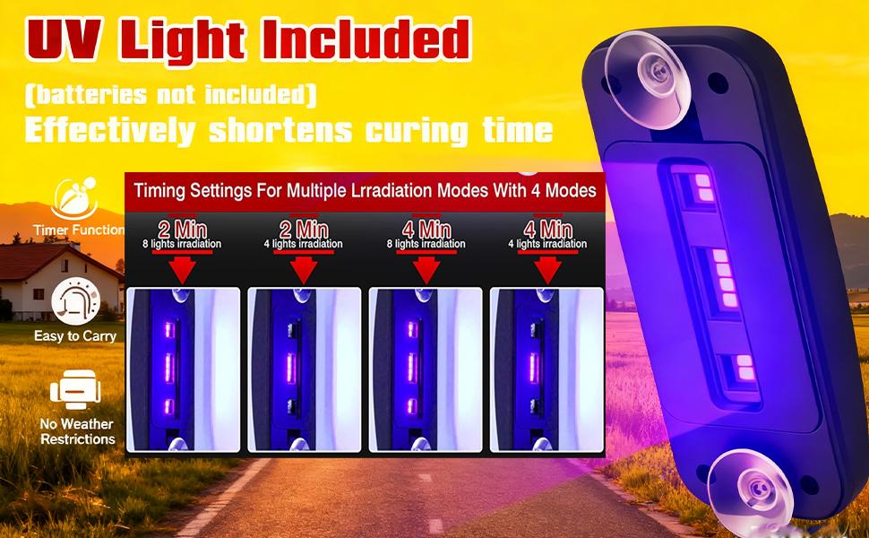 Windshield Repair Kit for Chips and Cracks, Rock Chip Repair Kit Windshield, for All Car Windshield Crack Repair Kit to Repair Scratches