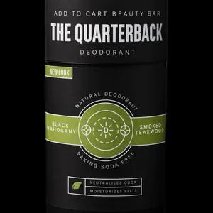 The Quarterback” Black Mahogany Natural Men’s Deodorant Aluminum Free