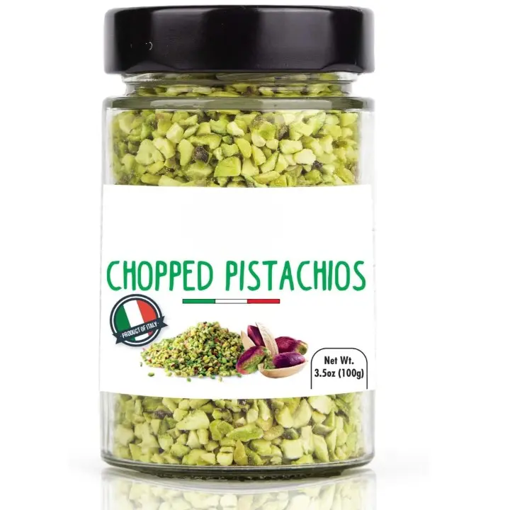Bronte-Sourced Raw Vegan Sicilian Pistachio Crumbles - 3.5oz Healthy Snack, EWD Sicilian Pistachios for Baking, Cooking, Product of Sicily, Italy