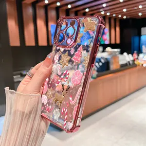 Pink Christmas Reindeer Case for iPhone 17 Air 16 15 14 Pro Max Plus 13 12 11 XS Pocket-Friendly Shockproof Silicone Protective Softcase Customized Fit Ideal Gift