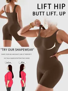 Seamless Body Shaper One-Piece Tank Top Breathable Sculpting Slim Fit Plain All Seasons Casual Wear