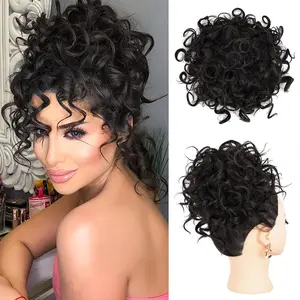 VOSILK Lommel Messy Bun Hair Piece for Women 90g Elastic Drawstring Loose Wave Curly Hair Buns HairPiece Synthetic Hair Bun Hair Extensions for Women Daily Use