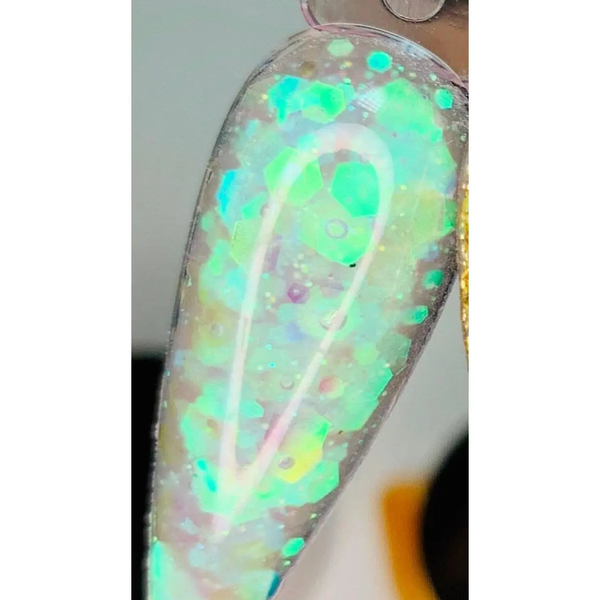 Jazzyz Stylez Iridescent Opal Acrylic Powder 1 oz Glitter Nail Art Supplies for Dazzling Manicures
