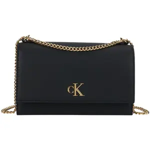 Calvin Klein Textured Flip-Top Chain Shoulder Bag In Synthetic Material For Women