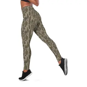 Bottomland Camo Patern Women's Leggings, Yoga Pants, High Waist Hunting Tights, Women's Outdoor Fitness Outfit Women's Leggings, Yoga Pants, High Waist Hunting Tights, Women's Outdoor Fitness Outfit