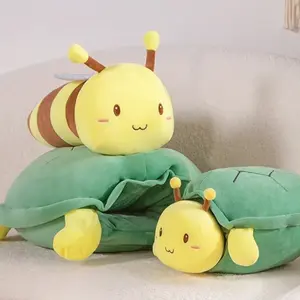 Turtle Bee Plush Toy Removable Pull Out Design Super Soft Short Plush PP Cotton Filled Stuffed Animal Pillow Cute Best Friend Gift