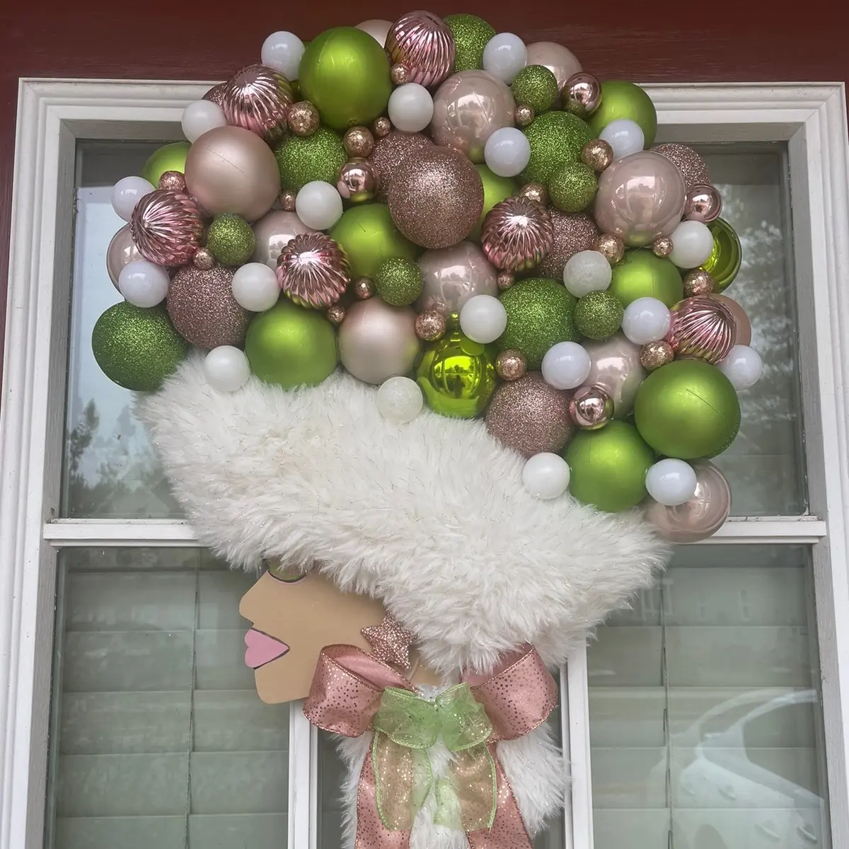 Pink and Green Light Skin Diva Wreath