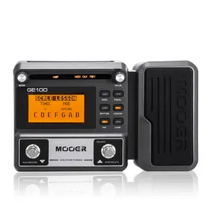 MOOER GE100 Multi-Effect Guitar Pedal, with LCD Distortion 66 Effects 3mins Loop Recording, 80 Patches, 40 Drum Pedal for Electric Guitar Bass