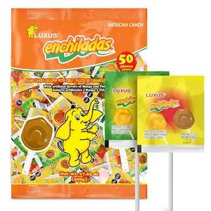 Enchiladas Luxus Mexican Candy 50 Count, Mango & Pineapple Chili Sweet Treats, Spicy Fruit Pastille Candy, Bulk Party & Piñata Snack Pack