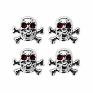 United Pacific 70004 – Chrome Skull Valve Caps (4-Pack) Wheel Center Caps