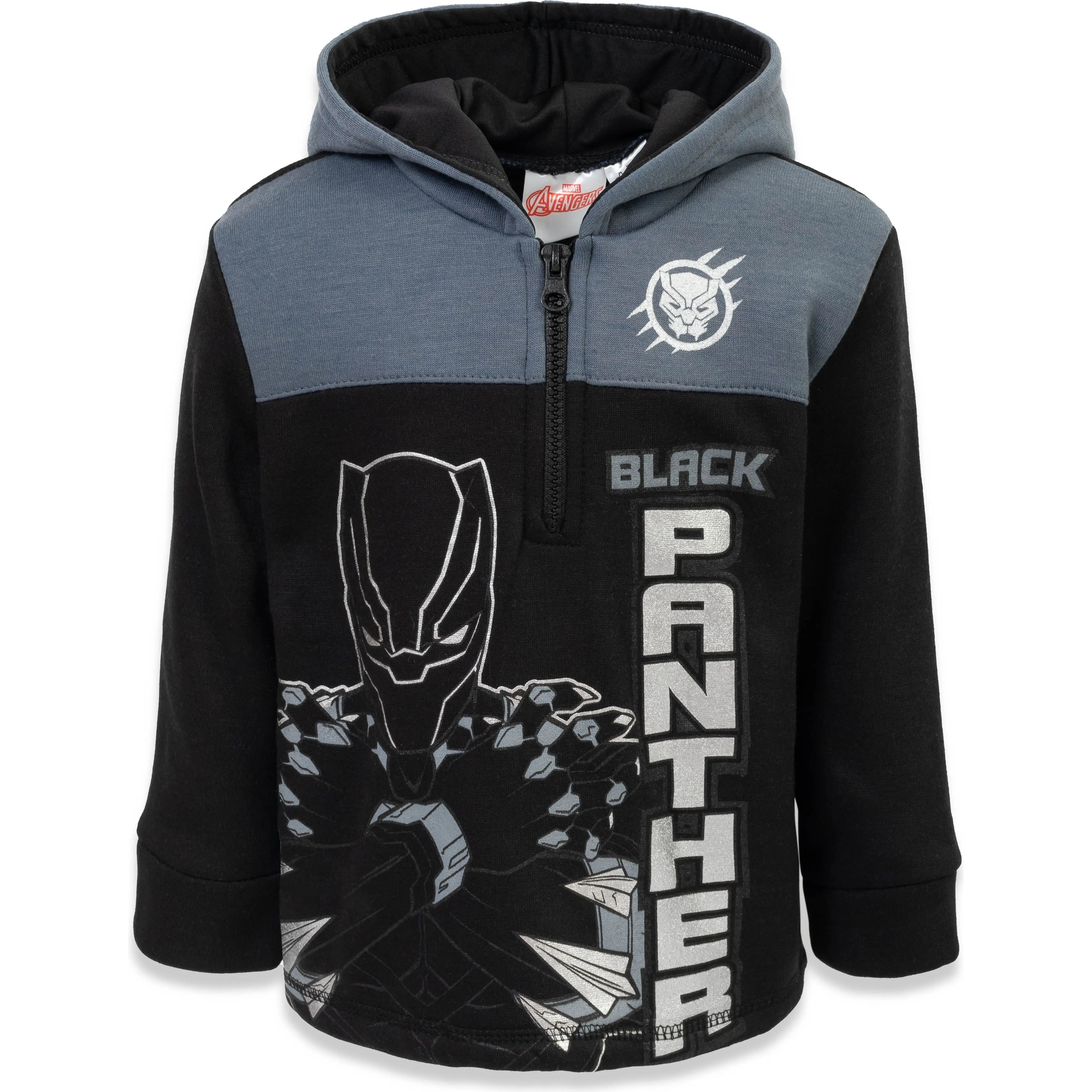 Marvel Comics Boys' Fleece Quarter-Zip Hoodie Toddler to Big Kid