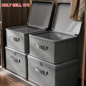 1pc Extra Large Stackable Storage Organizer - Multipurpose Storage, Versatile & Space-Saving for Closet, Bedroom, Kitchen | Ideal for Toys, Books, Clothes & Linens