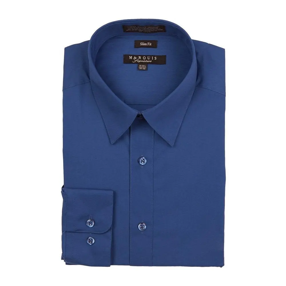 Royal Blue Slim Fit Dress Shirt