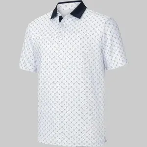 Men's Golf Polo Shirts Master Golf Short Sleeve Print Performance Moisture Wicking Casual Stretch Breathable workout tops