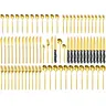 LVABZ Gold Stainless Steel Cutlery Dinnerware Set (72 Pieces, Service for 12) - Glossy Mirror Polish, Steak Knives, Sturdy Handles, 12 Dessert Spoons, Tarnish-Resist Coat, Chip Resistant, Dishwasher Safe, BPA Free, Ideal for Spring Brunch, Garden Parties