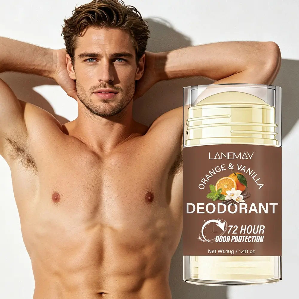 Vanilla Deodorant Stick, 72-Hour Odor Protection, Aluminum-Free, Rich in Kudzu Extract, Glycerin, Hyaluronic Acid, Moisturizing, 40g