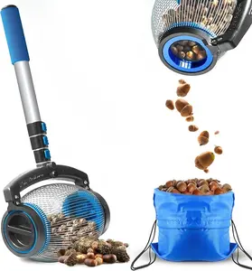 Acorn Picker Upper Roller, Acorn Dedicated Version | High Density Steelwire Gap - Side Opening Dump | Only Apply to Acorn, Nerf Balls, Pick Up Objects Size 3/8'' to 1''; Capacity 1 Gallon