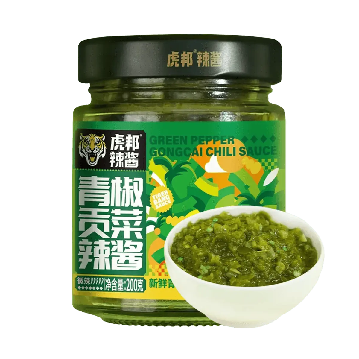 Tiger Bang Sichuan Chili Sauce with Preserved Mustard Greens - Spicy & Savory Condiment for Rice, Noodles, Congee - 200g