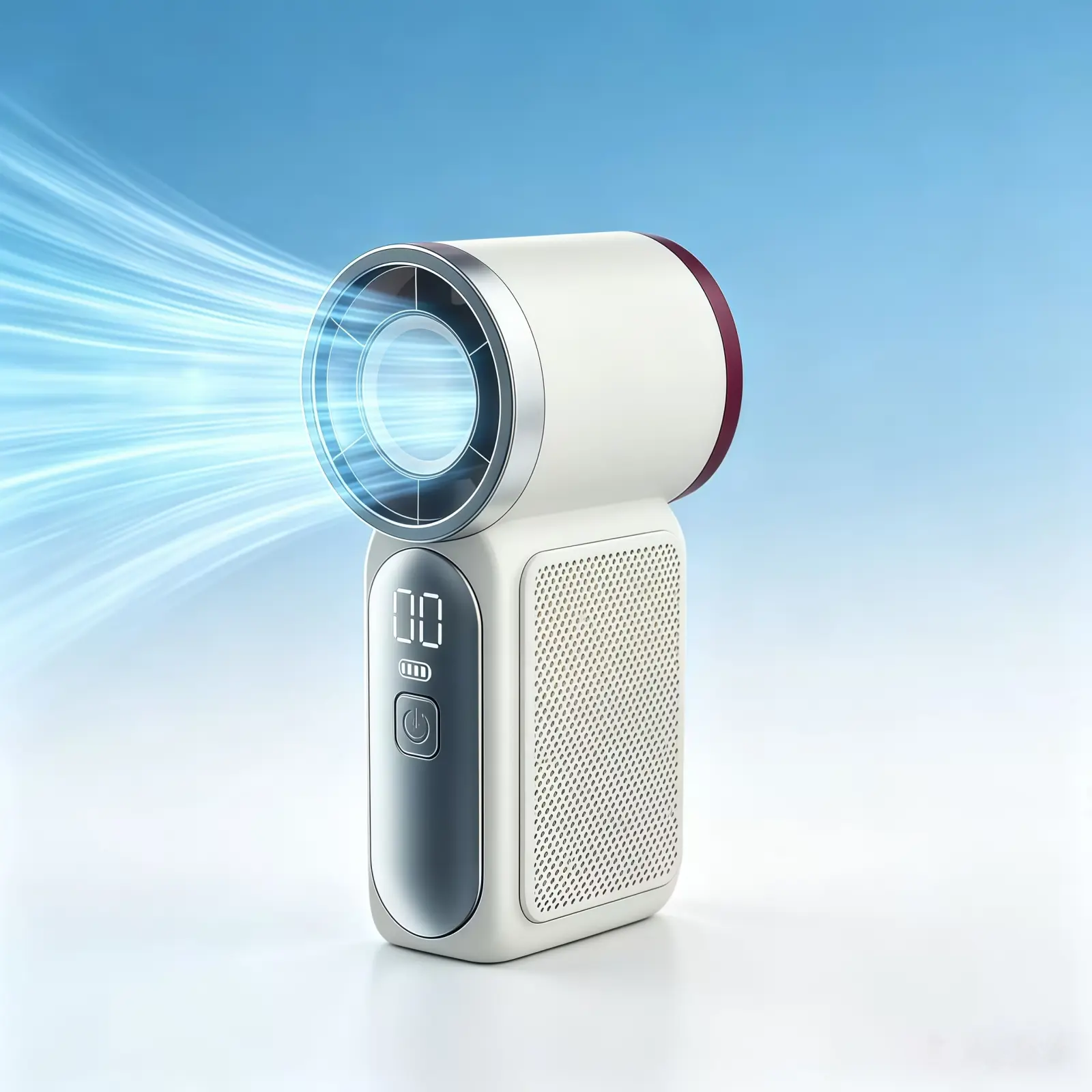 [Summer 2026 Must-Haves] Mini Portable Handheld Cooling Fan with LED Display, 6-Speed Turbo, USB Rechargeable, Pocket-Size for Women, High-Speed Cooling for Travel & Makeup, Perfect Household Appliance Gift