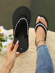 Women's Plain Casual Flat Sandals, Simple Modern Design, Soft Lightweight Non-Slip Durable Shoes, Comfortable Daily Wear Footwear