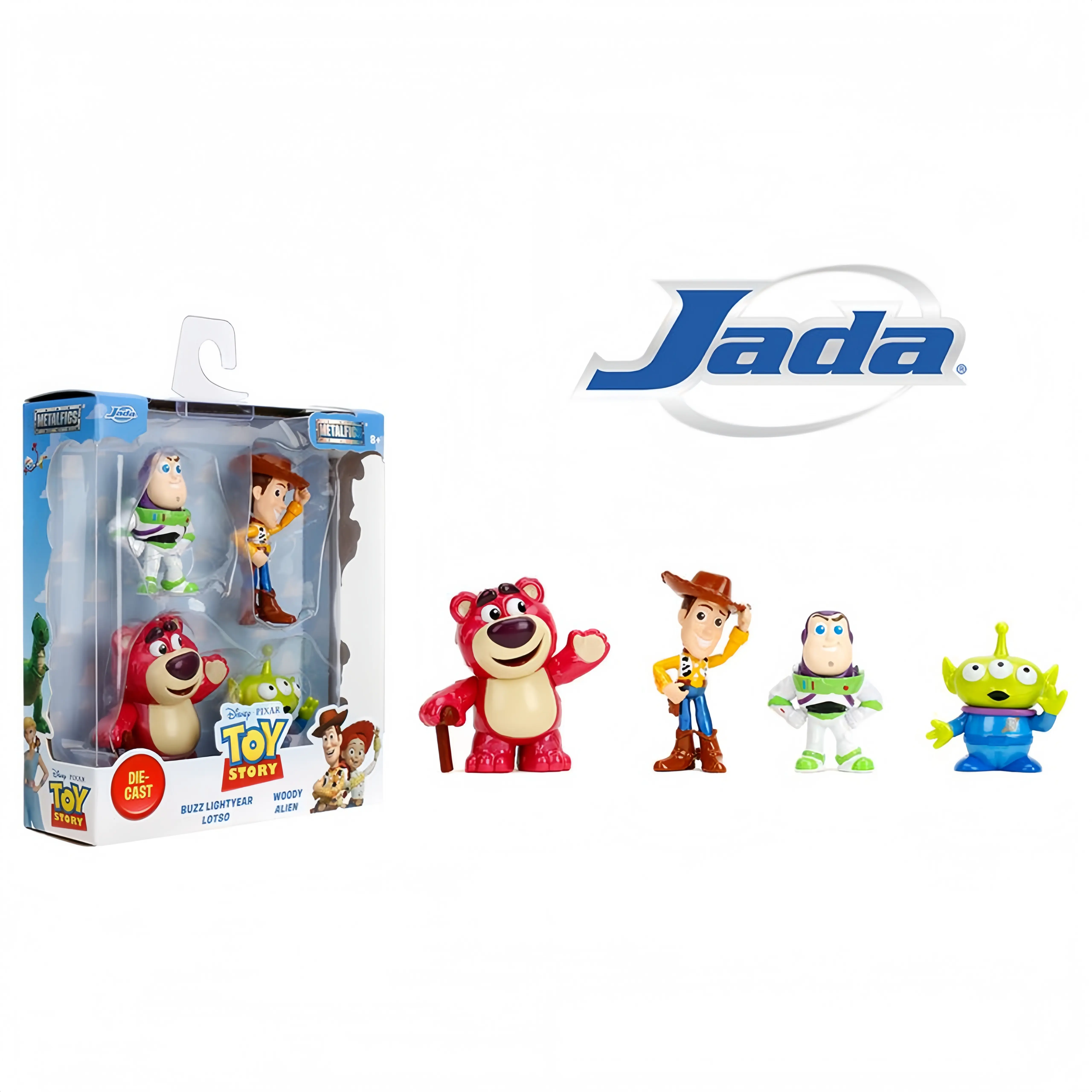Jada 2.5″ MetalFigs Disney Pixar Toy Story 4-Pack (Woody,Lotso,Alien,Buzz Lightyear) #36239