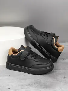 Simple Casual Sports Shoes, Fashion Skateboard Shoes, Outdoor Lightweight Comfortable Velcro Walking Shoes, Unisex Kids Trendy Sneakers, Round Toe Trainers