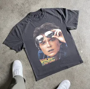 Marty McFly - Back To The Future Heavyweight Black Vintage Tee, Back To The Future T-Shirt, Unisex Shirt, Movie Shirt, Hip Hop Graphic Tees, Gifts Shirt, Menswear Womenswear Streetwear