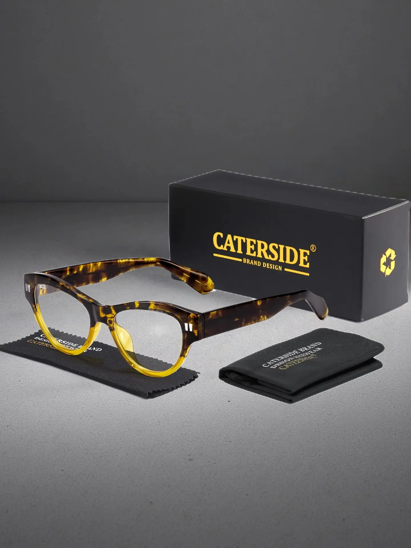 Retro Plastic Cat Eye Prescription Frame CP Temple Tips Optical Frame Minimalist Punk Edgy Style Unisex Perfect for Street Photography Music Festival Party Travel Road Trip Cycling Beach Wedding